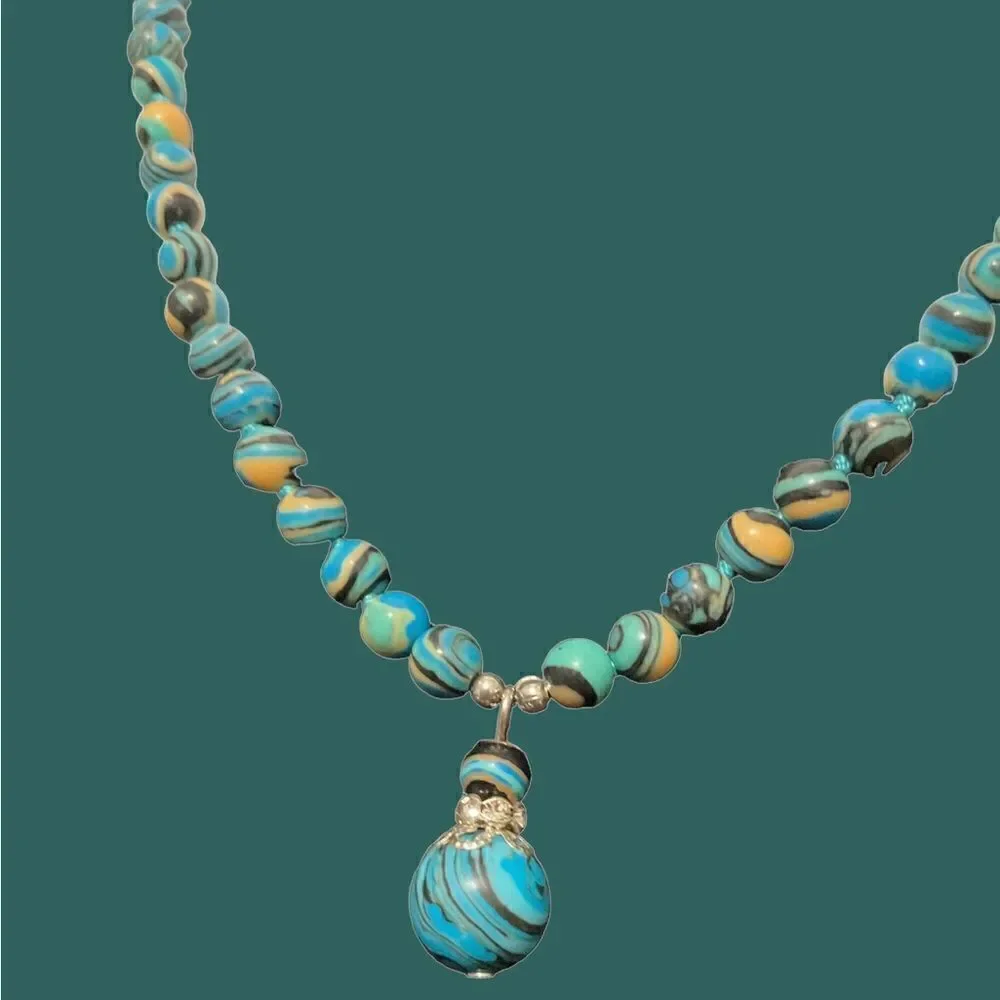 Multi Turquoise (Calcilica) Necklace Earring Set NWT Black Friday sale!